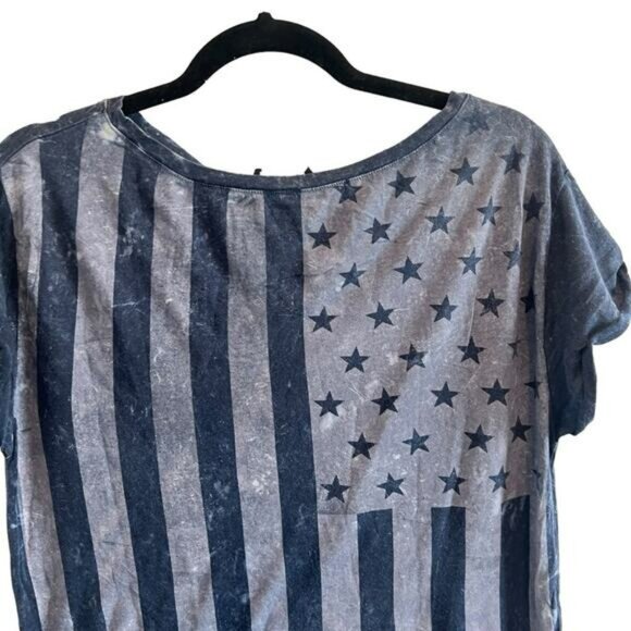 NWT Zara Flag America Stripped Stars Tee Shirt Size M - Picture 2 of 8
